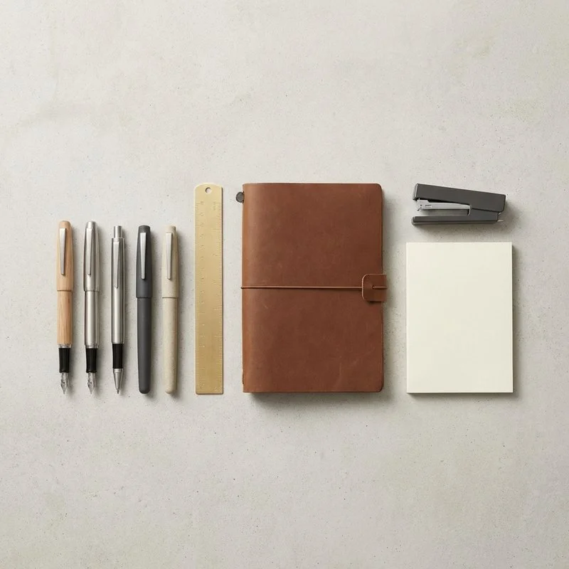 Stylos et cahier