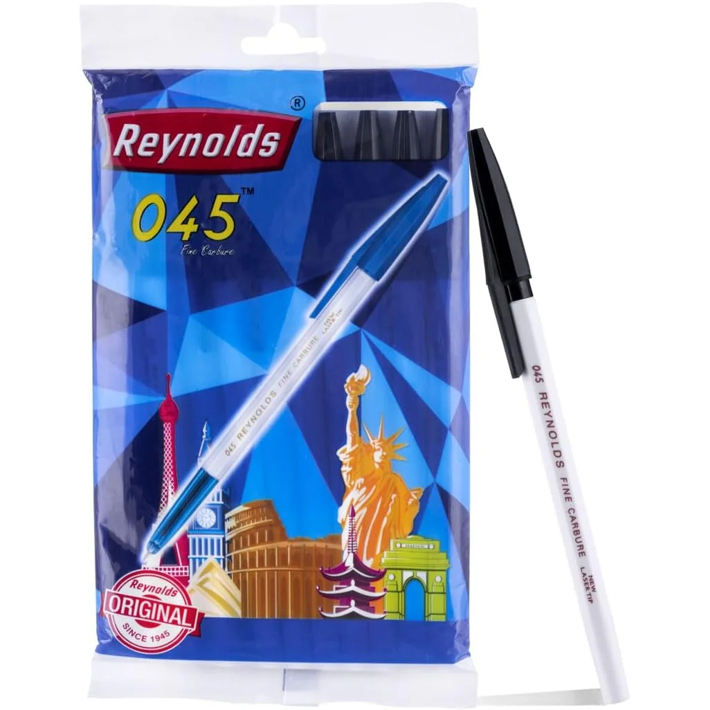 Reynolds 045 Lot de 10 stylos à bille noirs